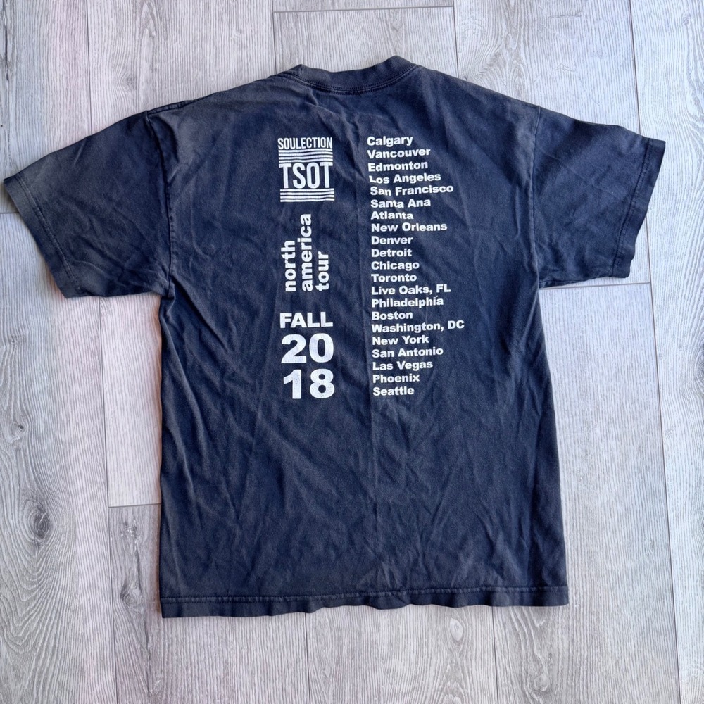 Soulection TSOT Fall 2018 North America Tour T Shirt Black Graphic Streetwear M